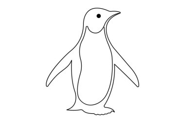 Penguen, vektörün sürekli bir çizgi çizimi