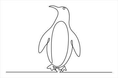 Penguen, vektörün sürekli bir çizgi çizimi