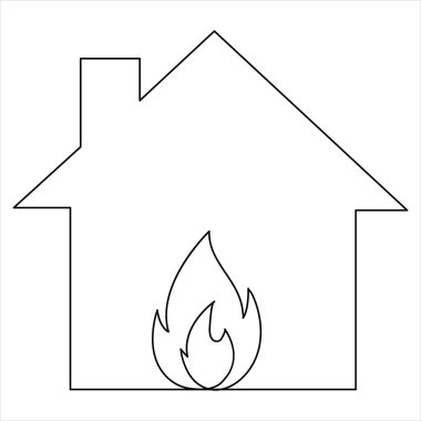 Fişi, bitkisi ve ampülü olan ev sürekli yeşil enerji çizgisi konsepti çiziyor.