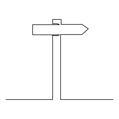  Yol yönü, sağ ve soldaki işaret direği oklarının çizimi devam ediyor.