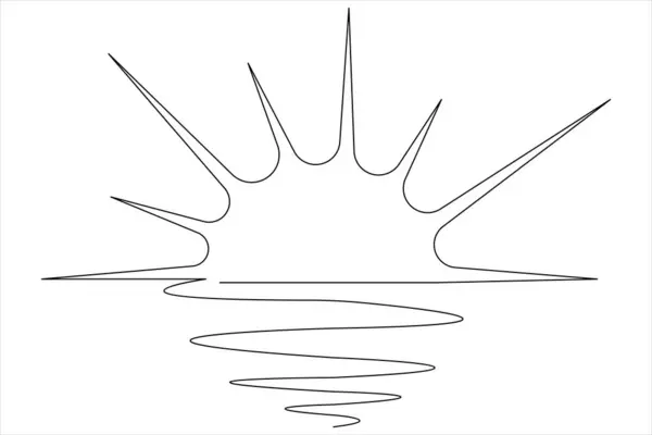 Vektör illüstrasyonu aralıksız güneş sanatı güneşli yaz seyahati konsepti ve sıcak açık gökyüzü havası