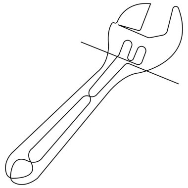 Aralıksız bir satır resim çizim aracı simgesi servis merkezi mühendisi günü