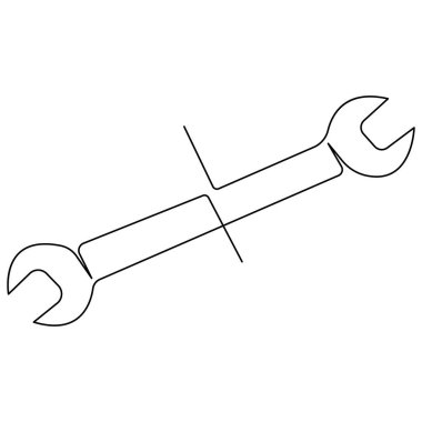 Aralıksız bir satır resim çizim aracı simgesi servis merkezi mühendisi günü