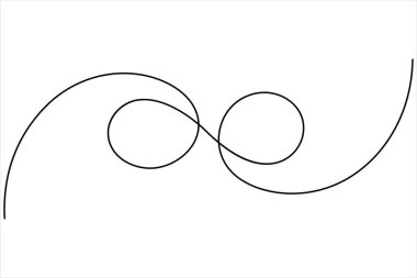 Sonsuzluk sembolünün tek ve sürekli çizgisi. Vektör bir çizgi illüstrasyonu