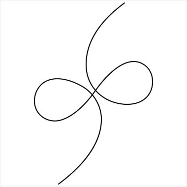 Sonsuzluk sembolünün tek ve sürekli çizgisi. Vektör bir çizgi illüstrasyonu