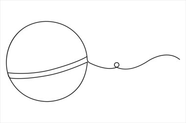 Fitness topu fitness ekipman vektör illüstrasyonunun kesintisiz bir çizimi