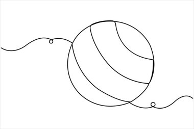 Fitness topu fitness ekipman vektör illüstrasyonunun kesintisiz bir çizimi