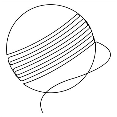 Fitness topu fitness ekipman vektör illüstrasyonunun kesintisiz bir çizimi