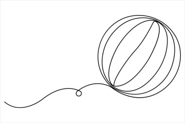 Fitness topu fitness ekipman vektör illüstrasyonunun kesintisiz bir çizimi