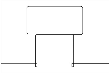 Yol yön tabelası vektör illüstrasyonunun aralıksız çizimi