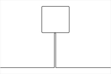 Yol yön tabelası vektör illüstrasyonunun aralıksız çizimi