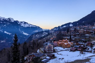 Wengen Karlı Alpli Escap 'ta Kış Harikalar Diyarı