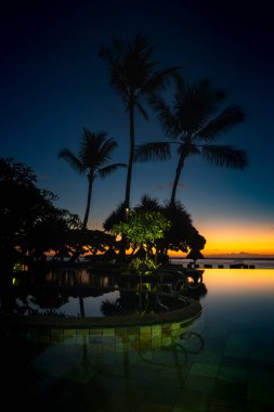 Mauritius Plajı 'nda günbatımı Nefes kesici Tropikal Bir Akşam