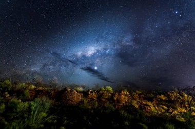 Günbatımında Majestic Kings Kanyonu ve Avustralya 'da Gece