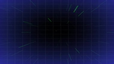 Karanlık Izgara Arkaplanı Üzerine Soyut Veri Grafiği