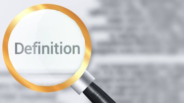 Altın kenarlı bir büyüteç, araştırma, berraklık ve anlayış kavramları için ideal olan 