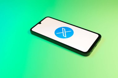 Prag, Çek Cumhuriyeti - 10 21 2024: X logosu gösteren akıllı telefon.