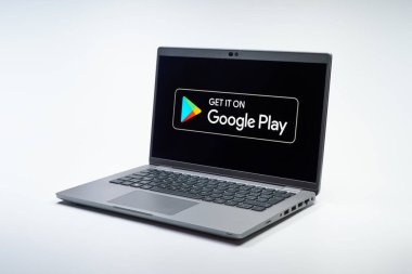 Prag, Çek Cumhuriyeti - 21 Ekim 2024: Logoyu gösteren modern dizüstü bilgisayar ekranı