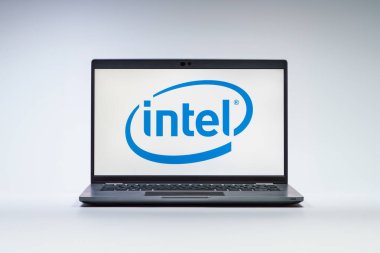 Prag, Çek Cumhuriyeti - 21 Ekim 2024: Bilgi logosunu gösteren modern dizüstü bilgisayar ekranı