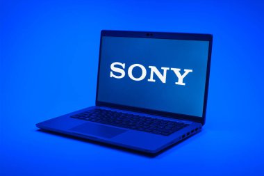 Prag, Çek Cumhuriyeti - 10 21 2024: Sony logosunu gösteren bir defter.