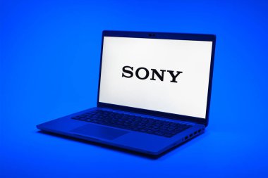 Prag, Çek Cumhuriyeti - 10 21 2024: Sony logosunu gösteren bir defter.