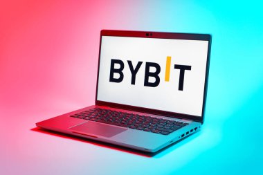 Prag, Çek Cumhuriyeti - 10 21 2024: Bybit logosunu gösteren bir defter.