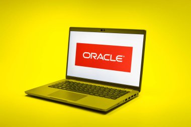 Prag, Çek Cumhuriyeti - 02-21-2025: Kahin logosunu gösteren dizüstü bilgisayar.