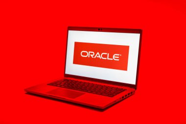 Prag, Çek Cumhuriyeti - 02-21-2025: Kahin logosunu gösteren dizüstü bilgisayar.