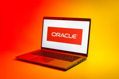 Prag, Çek Cumhuriyeti - 02-21-2025: Kahin logosunu gösteren dizüstü bilgisayar.