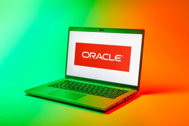 Prag, Çek Cumhuriyeti - 02-21-2025: Kahin logosunu gösteren dizüstü bilgisayar.