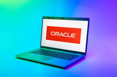 Prag, Çek Cumhuriyeti - 02-21-2025: Kahin logosunu gösteren dizüstü bilgisayar.