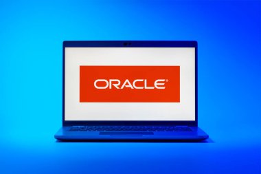 Prag, Çek Cumhuriyeti - 02-21-2025: Kahin logosunu gösteren dizüstü bilgisayar.