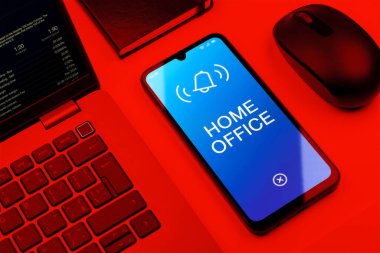 Ofis masasındaki nesnelerin düzenlenmesi İçişleri Bakanlığı kavramını ifade ediyor.