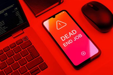 Çıkmaz Sokak Görev kavramını ifade eden bir ofis masasında nesnelerin düzenlenmesi.