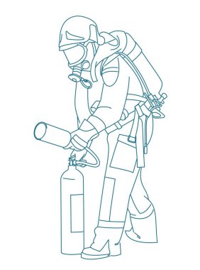 adam bir gaz maskesi