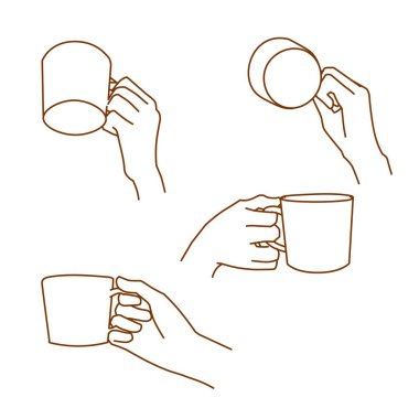 Kupayı tutan bir çift el.