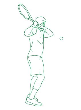 Tenisçi ters vuruş yapmaya hazırlanıyor