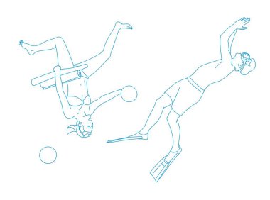 Kumsal tatili yapan bir çift.