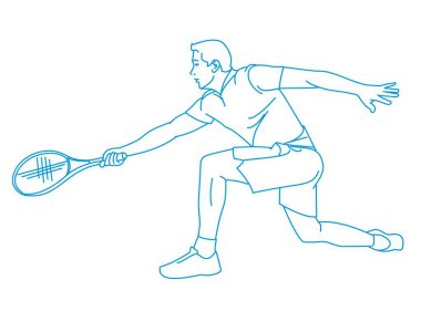 Erkek sporcu iş başında Tenis