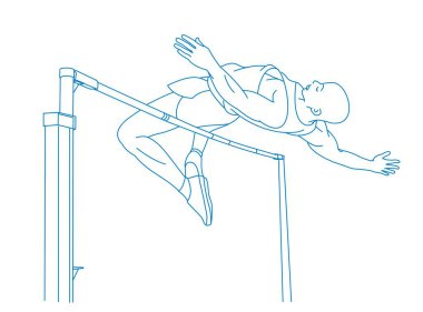 Yüksek atlayan bir adam