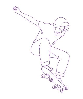 Kaykay yapan genç bir çocuk. Kaykay yapan genç bir çocuk.