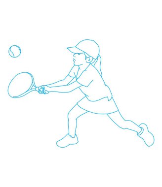 Tenis oynayan küçük kız Tenis oynayan küçük kız