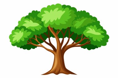 Doğanın logosu için Kahverengi Bagajlı Yeşil Ağaç Resimleri