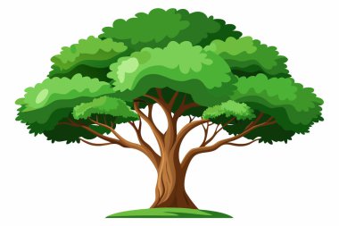 Doğanın logosu için Kahverengi Bagajlı Yeşil Ağaç Resimleri