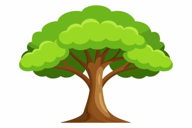 Doğanın logosu için Kahverengi Bagajlı Yeşil Ağaç Resimleri