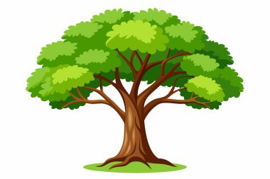 Doğanın logosu için Kahverengi Bagajlı Yeşil Ağaç Resimleri