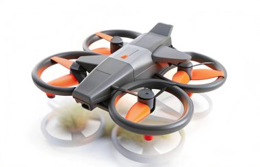 Hava Fotoğrafçılığı için Turuncu Pervaneli Modern Quadcopter Drone