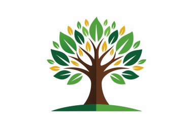 Tarz sahibi ağaç logosu, çevre dostu markalar için mükemmel..