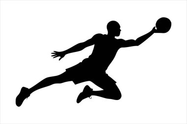 Eylemdeki Bir Futbolcunun Silueti