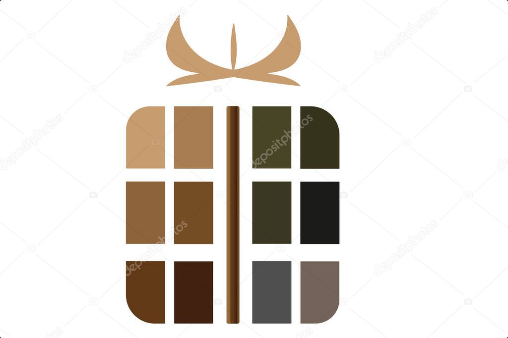 Gift-wrapped color palette showcases a range of warm and neutral tones.